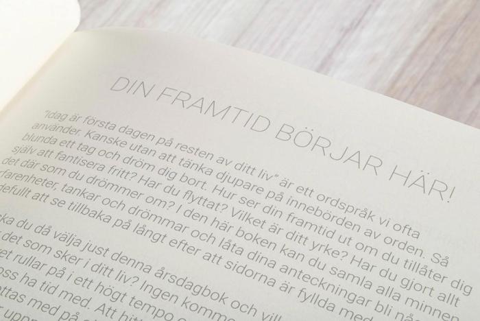 3-årsdagbok A5 Transparent Black 