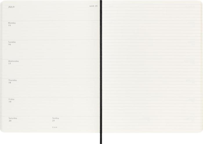 Moleskine Weekly notebook XL Soft Black 2024