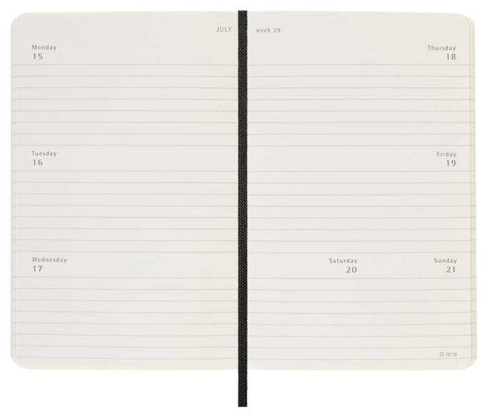 Moleskine Horizontal Weekly Black soft pocket 2023