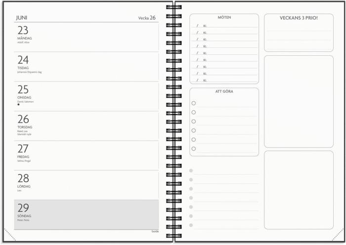 Kalender 2025 Få det gjort svart