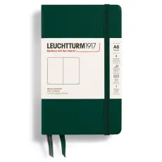 Leuchtturm A6 hard 187s Forest Green olinjerad