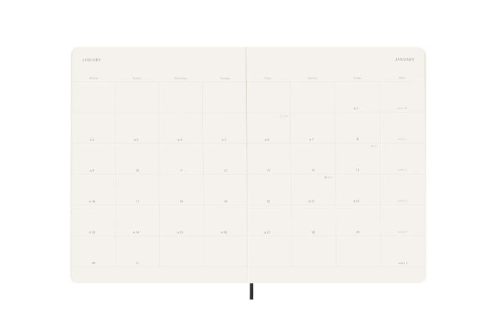 Moleskine Monthly Notebook XL svart soft 22/23