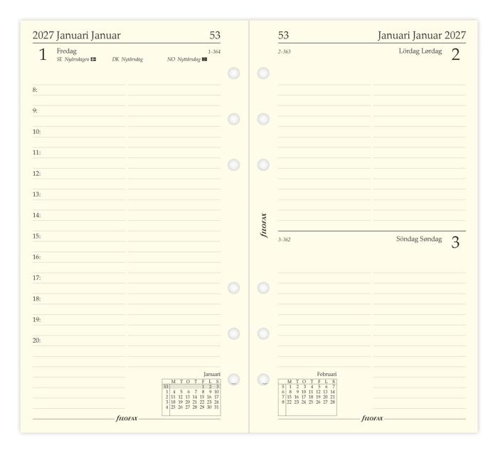Filofax Dagbok Personal D/S 2027