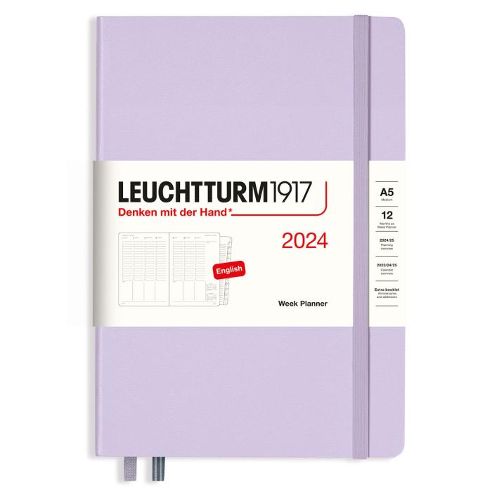 Leuchtturm1917 A5 Vecka/Uppslag Lilac 2024