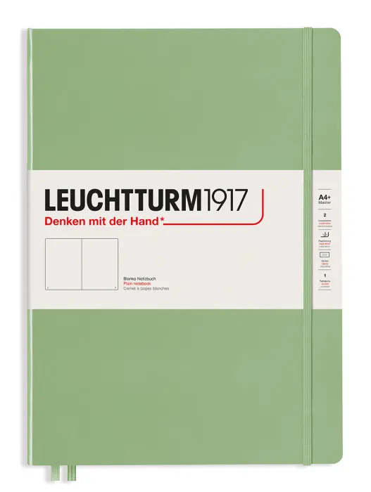 Leuchtturm Notebook A4+ hard Sage olinjerad