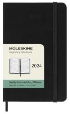 Moleskine Horizontal Weekly Black Hard pocket 2024