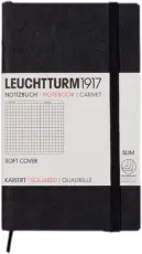 Anteckningsbok Leuchtturm1917 Soft A6 svart squared