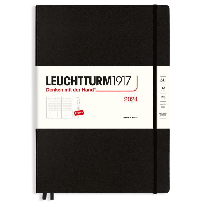 Kalender Leuchtturm1917 A4+ vecka/uppslag vertikal Black 2024 