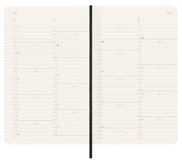 Moleskine MonthNote Black Soft Large 2024