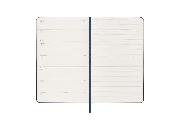 Moleskine Veckokalender L Saphire Blue Hard 2022-2023