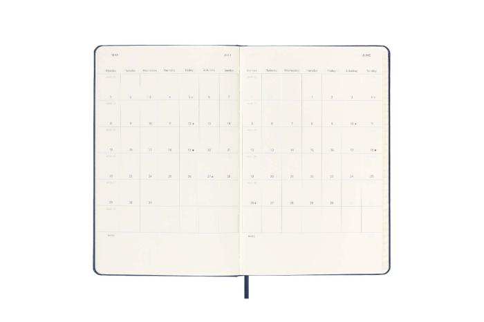 Moleskine Veckokalender L Saphire Blue Hard 2022-2023