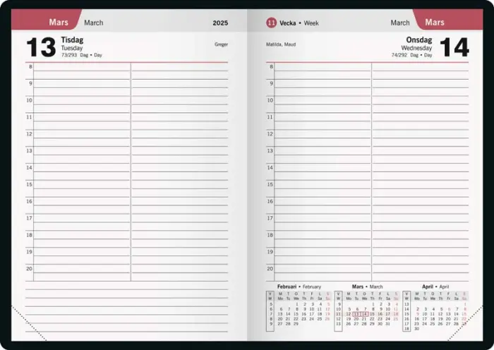 Timkalender 2025