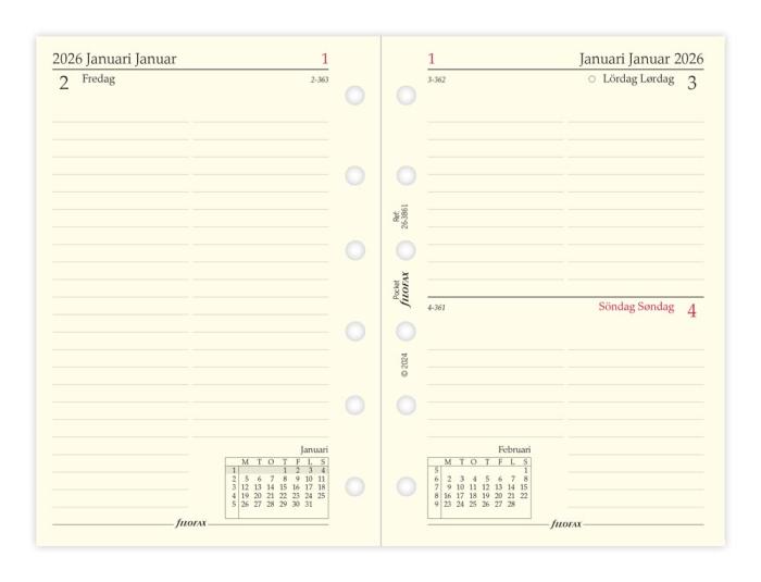 Filofax Dagbok Pocket D/S 2026