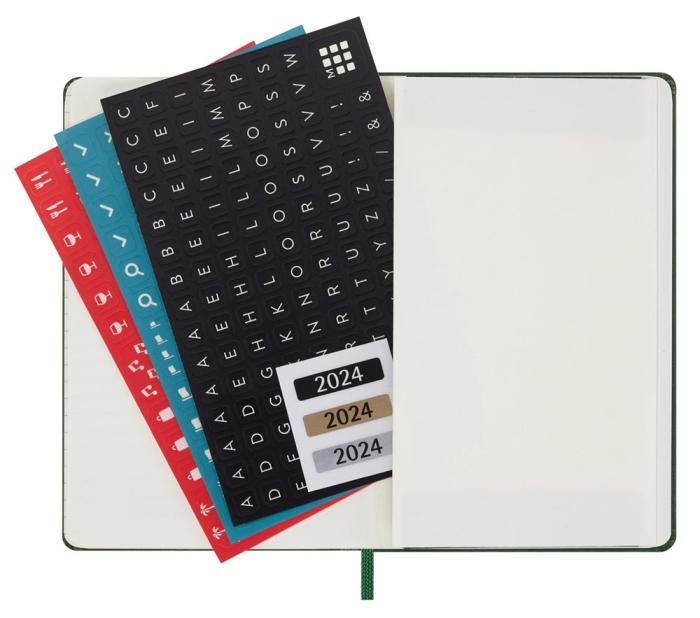 Moleskine Weekly Notebook Myrtle Green hard pocket 2024 