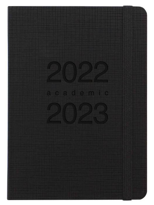 Kalender Letts Memo A6 svart studieåret 2022-2023