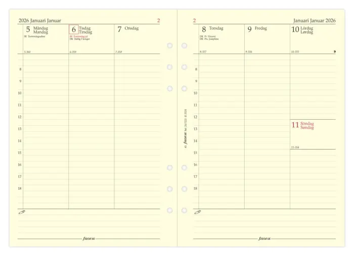Filofax Dagbok A5 Vertikal 2026