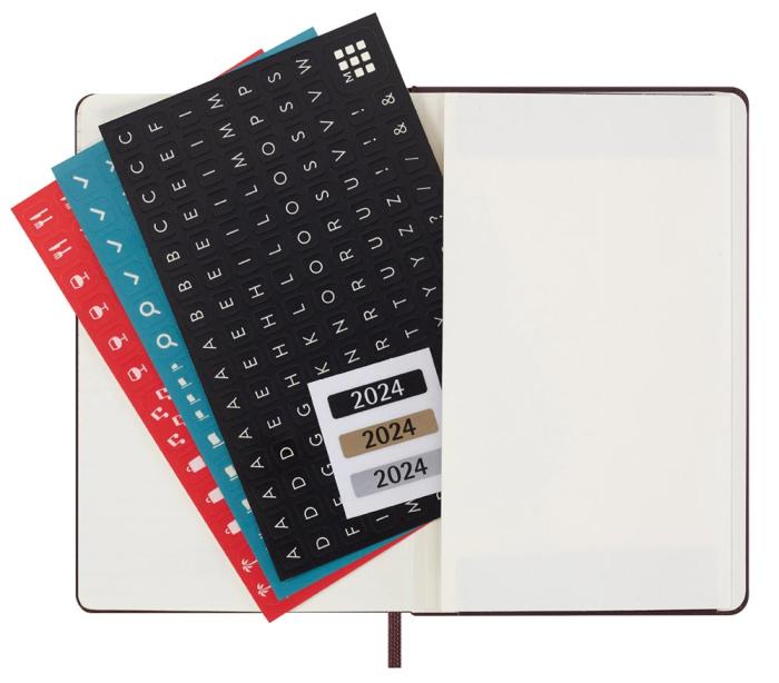 Moleskine Weekly Notebook Bergundy hard pocket 2024 