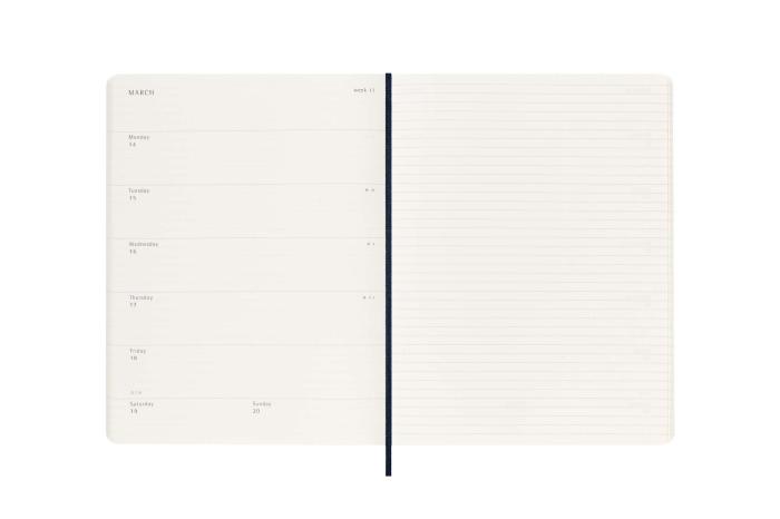 Moleskine Veckokalender XL Saphire Blue Mjuk 22/23