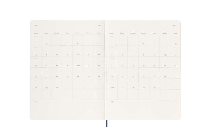 Moleskine Veckokalender XL Saphire Blue Mjuk 22/23