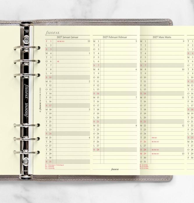 Filofax Årsplan A5 2027 