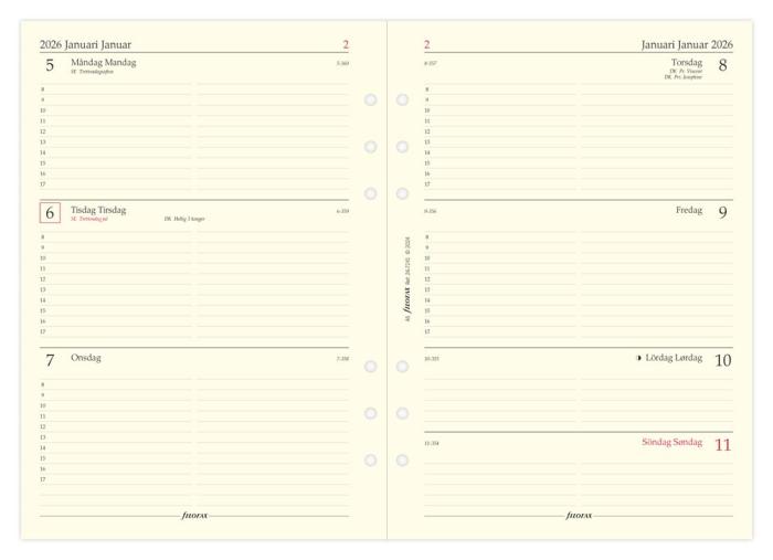 Filofax Dagbok A5 2026 v/u 
