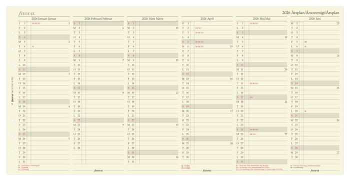 Filofax Årsplan A5 2026