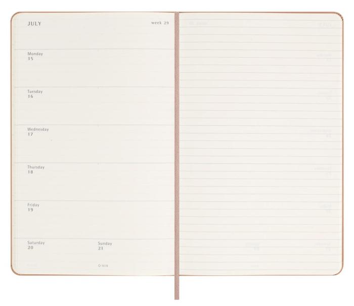 Moleskine Weekly Notebook Brown hard Large 2024 