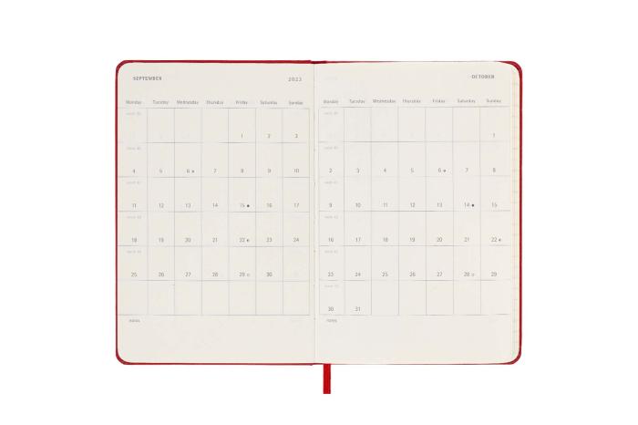 Moleskine Veckokalender Pkt Hard 22/23 Röd