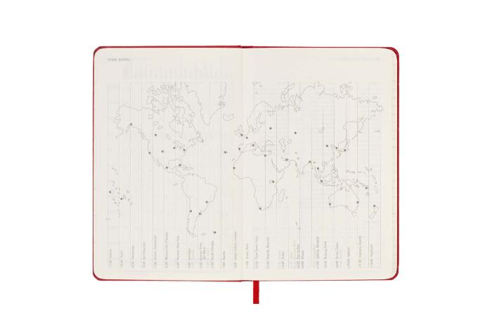 Moleskine Veckokalender Pkt Hard 22/23 Röd