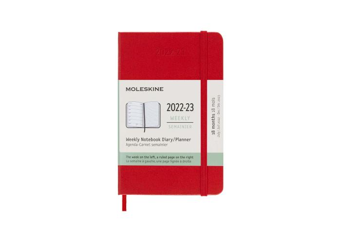 Moleskine Veckokalender Pkt Hard 22/23 Röd