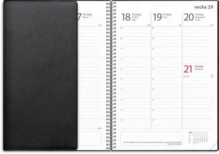 Kalender Study A5 Twist svart 2024-2025