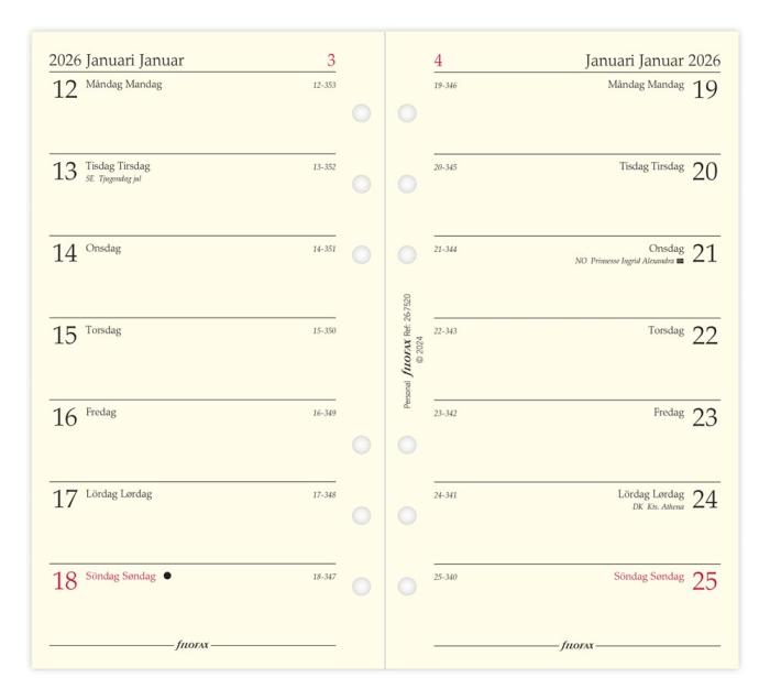 Filofax dagbok Personal V/S 2026