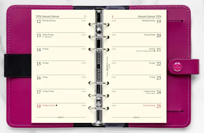 Kalender Filofax dagbok Personal V/S 2026