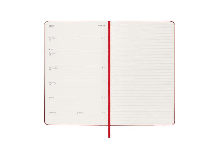 Moleskine Veckokalender L Red Hard 2022-2023