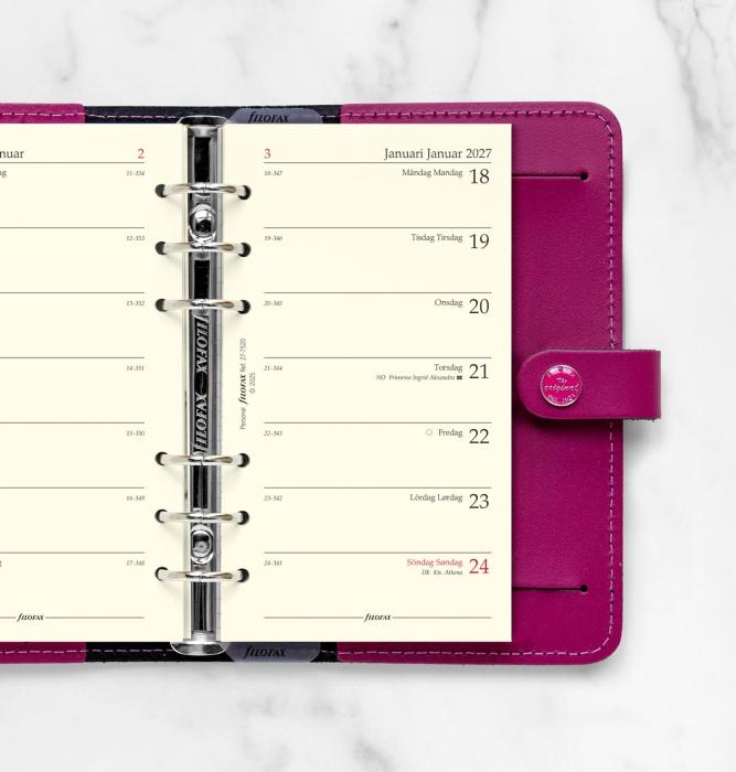 Kalender Filofax dagbok Personal V/S 2027