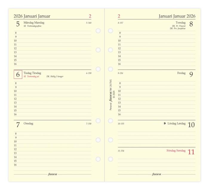 Filofax Årspaket Personal 2026