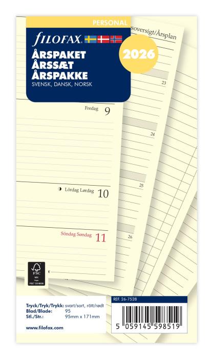 Filofax Årspaket Personal 2026
