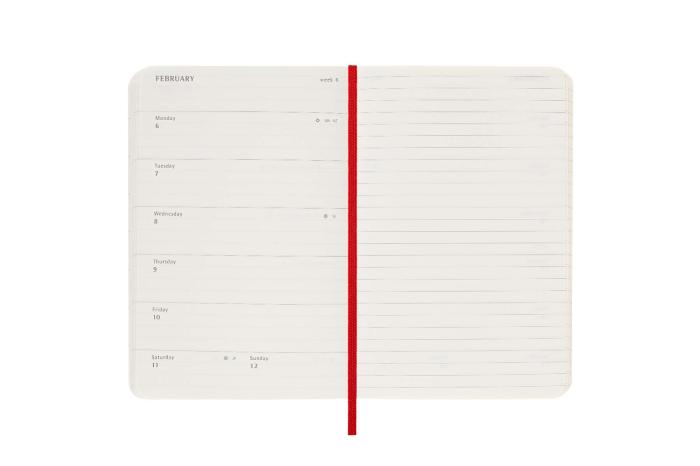 Moleskine Veckokalender Pocket soft 22/23 Röd