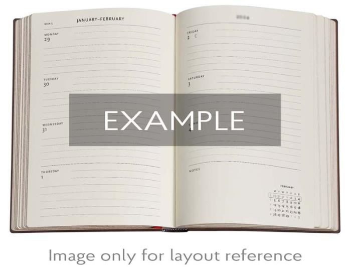 Kalender Paperblanks Safavid Indigo Horizontal Mini 2025