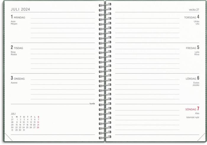 Kalender Senator A6 Twist blå 2024-2025