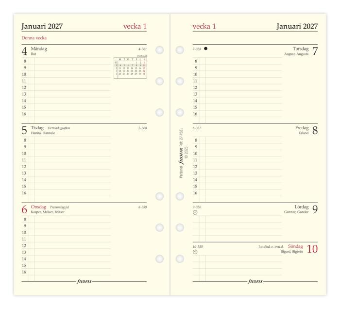 Filofax dagbok Personal 2027 V/U