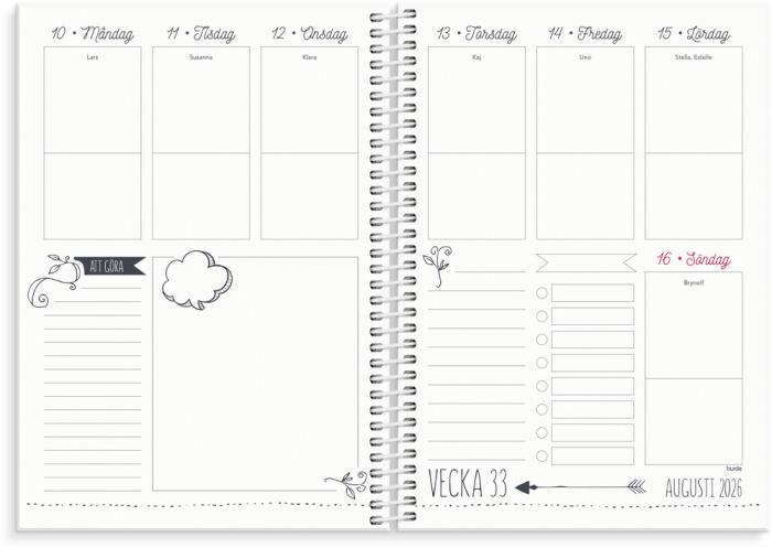 Kalender Doodle A5 2026-2027