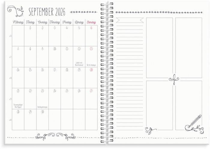 Kalender Doodle A5 2026-2027