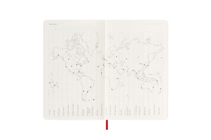 Moleskine Veckokalender L Soft röd 22/23