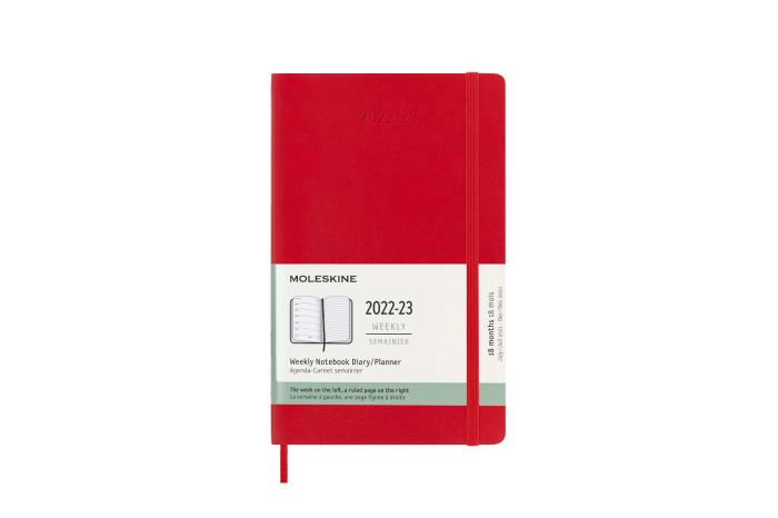 Moleskine Veckokalender L Soft röd 22/23