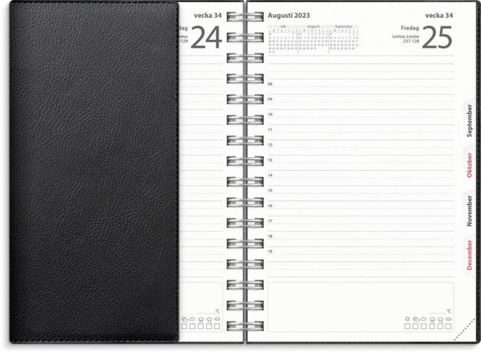 Kalender Dagbok Twist svart 2024-2025