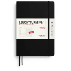 Kalender Leuchtturm1917 A5 Vecka/Uppslag Dotted Hard Black 2027