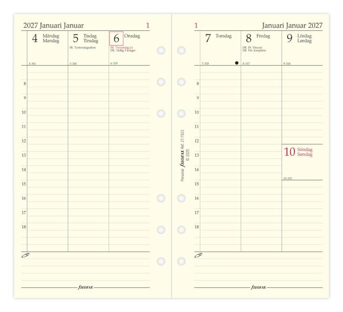 Filofax Dagbok Personal Vertikal V/U 2027