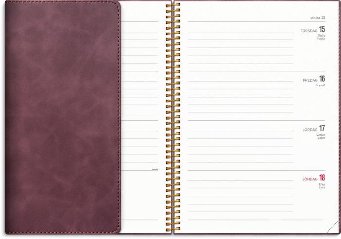 Kalender Senator A5 Twist Burgundy 2024-2025