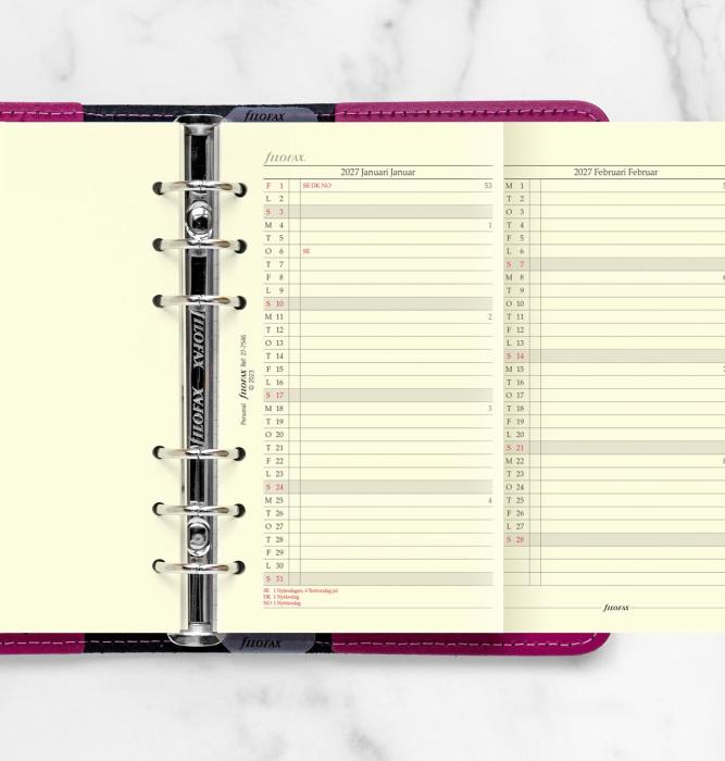 Årsplan Filofax personal 2027